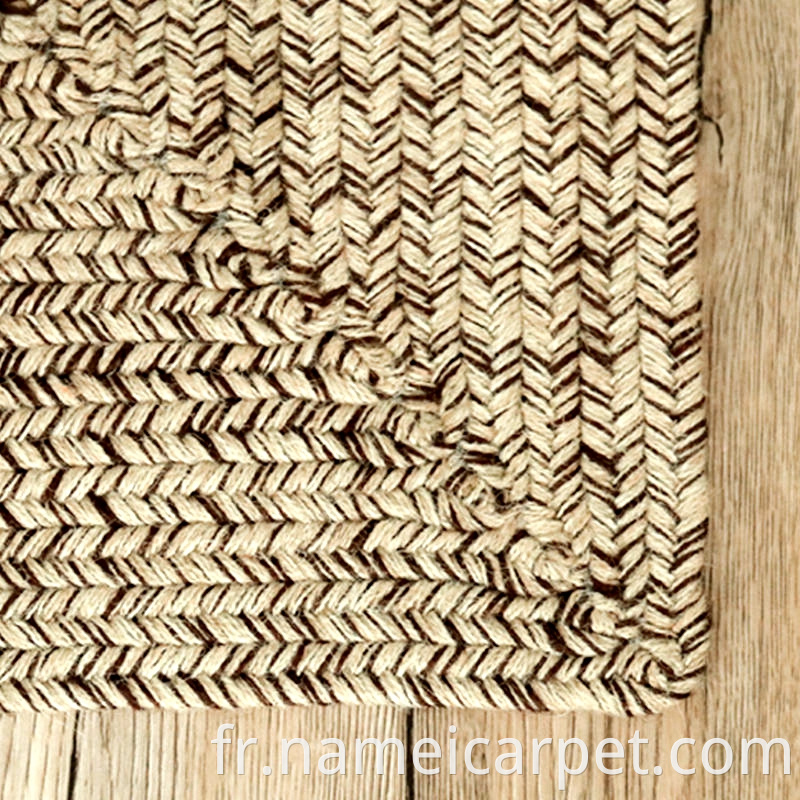 Living Room Jute Hemp Braided Woven Carpet Area Rugs